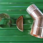 Колено водосточное медное ф90х400x400мм