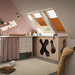 Окно мансардное дерево, лак ручка снизу Velux GLL MK08 1061B Дизайн WoodLine 78*140см