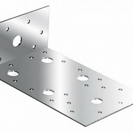 Уголок крепежный асимметричный перфорированный 150х60х90 KUАS