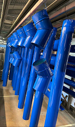 Колено водосточное оцинкованное порошок ф90мм RAL 5005