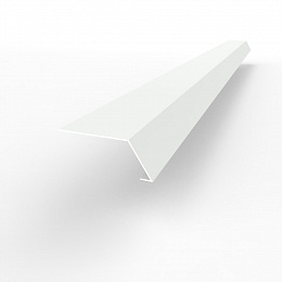 Карнизная планка RAL 9003 оцинкованная c порошковым покрытием 0,45мм полиуретан