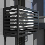 Корзина для кондиционера c горизонтальными ламелями и каркасом Тип 3 все цвета RAL