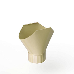 Воронка желоба оцинкованная накладная порошок ф120мм RAL 1015