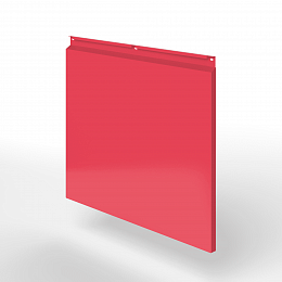 Фасадная металлокассета закрытого типа оцинкованная с порошковым покрытием 0,7x1160х600мм RAL 3018 Клубнично-красный