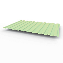 Профнастил С8 - 0,35х1180мм (RAL 6019) оцинкованный, с полимерным покрытием (полиэстер)
