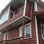 Металлосайдинг Блок-Хаус оцинкованный с полимерным покрытием 0,45х360мм RAL 7005