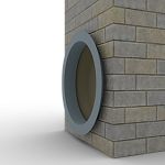 Откос радиусный 0,55 мм (RAL 7000) c порошковым покрытием