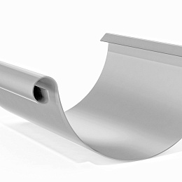 Желоб водосточный оцинкованный с полимерным покрытием Grand Line Optima ф125х84мм RAL 9003