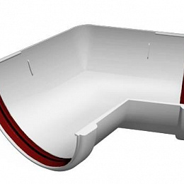 Угол 135 гр. водосточного желоба пвх Grand Line ф120мм RAL 9003