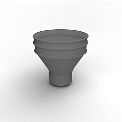 Воронка водосточная ф100х350мм (RAL 7037) водосборная, c порошковым покрытием