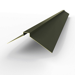 Конек фигурный 0,45 мм RAL 6008 оцинкованный, с порошковым покрытием