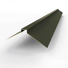 Конек фигурный 0,45 мм RAL 6008 оцинкованный, с порошковым покрытием