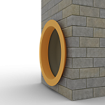 Откос радиусный 0,7 мм (RAL 1034) c порошковым покрытием