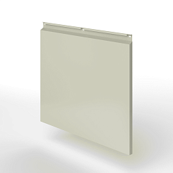 Фасадная металлокассета закрытого типа оцинкованная с порошковым покрытием 0,7x380х370 мм RAL 7032 Галечный серый