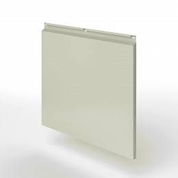 Фасадная металлокассета закрытого типа оцинкованная с порошковым покрытием 0,7x380х370 мм RAL 7032 Галечный серый