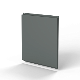 Фасадная металлокассета 530x530 (RAL 7005) открытого типа, с порошковым покрытием 0,7 мм