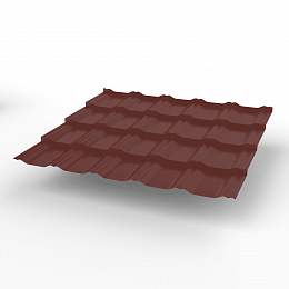 Металлочерепица Kvinta plus оцинкованная с полимерным покрытием 0,45х1210мм RAL 3011