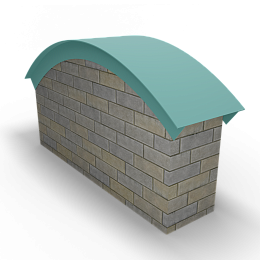 Парапет радиусный 1,2 мм (RAL 6027) полиэстер