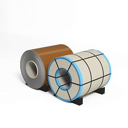 Рулон оцинкованный 0,55х1250мм (RAL 8001) с полимерным покрытием (полиэстер)