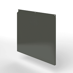 Фасадная металлокассета закрытого типа оцинкованная с порошковым покрытием 0,7x380х370 мм RAL 7022 Серая умбра