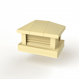 Дымник на трубу с жалюзи оцинкованный с полимерным покрытием до 1600мм RAL 1014