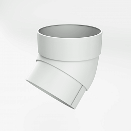 Колено 45 гр. пвх Grand Line ф87мм RAL 9003