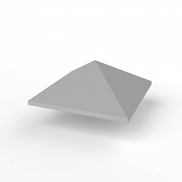 Колпак на столб стандартный оцинкованный с полимерным покрытием до 1200мм RAL 9006