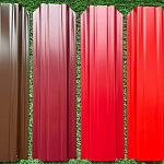 Штакетник прямоугольный оцинкованный с полимерным покрытием 0,5х118мм прямоугольный фигурный RAL 6005