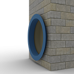 Откос радиусный 0,7 мм (RAL 5007) c порошковым покрытием