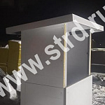 Стеновая трёхслойная сэндвич-панель стандарт 250мм 1190мм с видимым креплением минеральная вата Полиэстер Panline