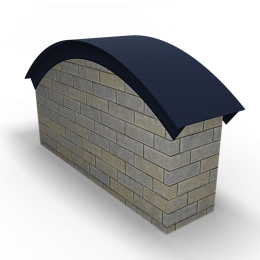 Парапет радиусный 0,45 мм (RAL 5011) полиэстер