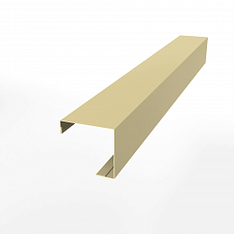 Планка угла внутреннего составная нижняя для металлосайдинга блокхаус оцинкованная с полимерным покрытием 0,45мм RAL 1014