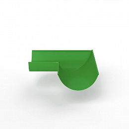 Угол 90 градусов водосточного желоба оцинкованный порошок ф150х400х400мм RAL 6018