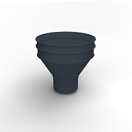 Воронка водосточная ф100х350мм (RAL 5008) водосборная, c порошковым покрытием