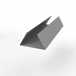 Планка стыковочная составная нижняя 0,45мм RAL 7004 для фальцевой кровли оцинкованная порошок