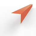 Планка угла внешнего RAL 2012 оцинкованная c порошковым покрытием 0,45мм