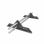 Снегозадержатель трубчатый плоскоовальный 3000мм универсальный 25-1,0-1,0-4 оцинкованная сталь с порошковым покрытием RAL 7004