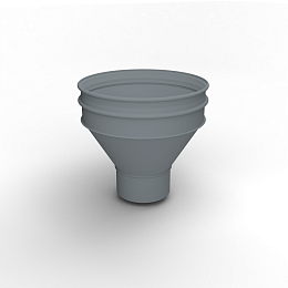 Воронка водосточная ф190х350мм (RAL 7001) водосборная, c порошковым покрытием