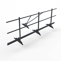 Ограждение кровельное функция снегозадержатель фальц 2000мм 900-25-1-1,5-2 оцинкованная сталь с порошковым покрытием RAL 7024