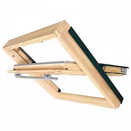 Окно мансардное дерево, лак ручка сверху Fakro AHRD B4 Standart 94*140см