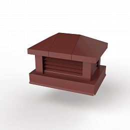 Дымник на трубу с жалюзи оцинкованный с полимерным покрытием до 1200мм RAL 3011