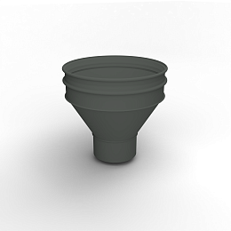 Воронка водосточная ф140х350мм (RAL 7010) водосборная, c порошковым покрытием