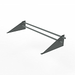 Снегозадержатель трубчатый плоскоовальный 3000мм универсальный 25-1,0-1,5-4 оцинкованная сталь с порошковым покрытием RAL 7005