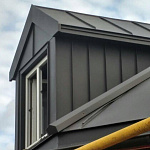 Фальц двойной стоячий оцинкованный с полимерным покрытием 0,45х625мм RAL 1015