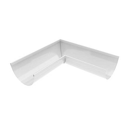 Угол желоба с полимерным покрытием Металлпрофиль ф185мм RAL 9003