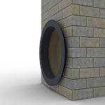 Откос радиусный 0,5 мм (RAL 7024) c порошковым покрытием