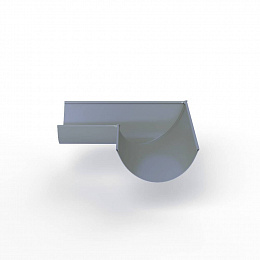 Угол 90 градусов водосточного желоба оцинкованный порошок ф150х400х400мм RAL 7001