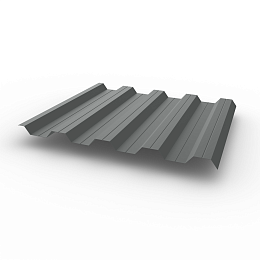 Профнастил НС44 (RAL 7037) 0,8х1047мм оцинкованный, с полимерным покрытием (Полиэстер)