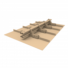 Снегозадержатель трубчатый плоскоовальный 3000мм фальц 40x20-1,0-1,0-4 оцинкованная сталь с порошковым покрытием RAL 1015