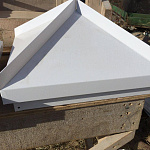 Колпак на столб стандартный оцинкованный с полимерным покрытием до 800мм RAL 3009